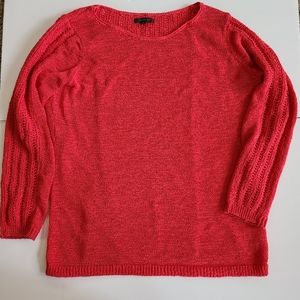 Rachel Zoe XL Red long sleeveand back detailed sweater warm winter Holidays